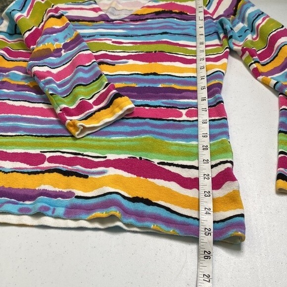 Cyrus Colorful Knit Pull Over Top V-Neck Long Sleeves Stretchy Soft - Picture 12 of 16